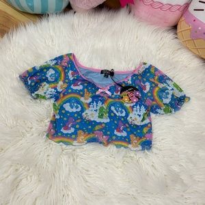 Care Bears Mesh Crop Top